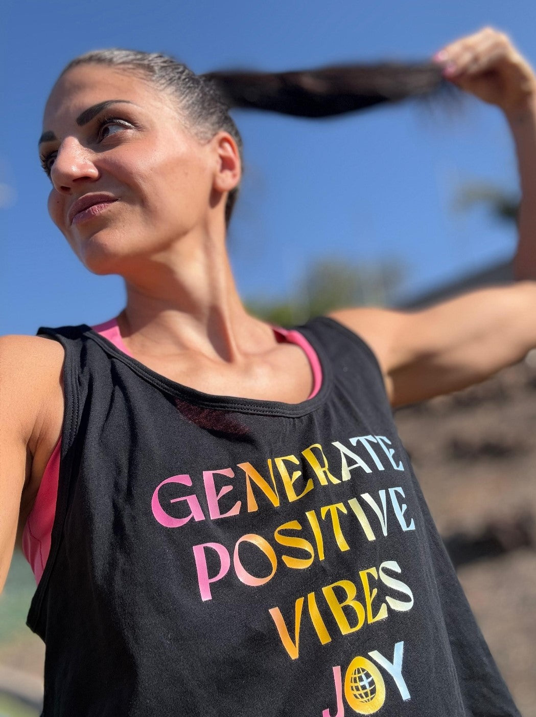 JOY "Generate Positive Vibes" Sleeveless Shirt – Move Freely, Inspire Boldly