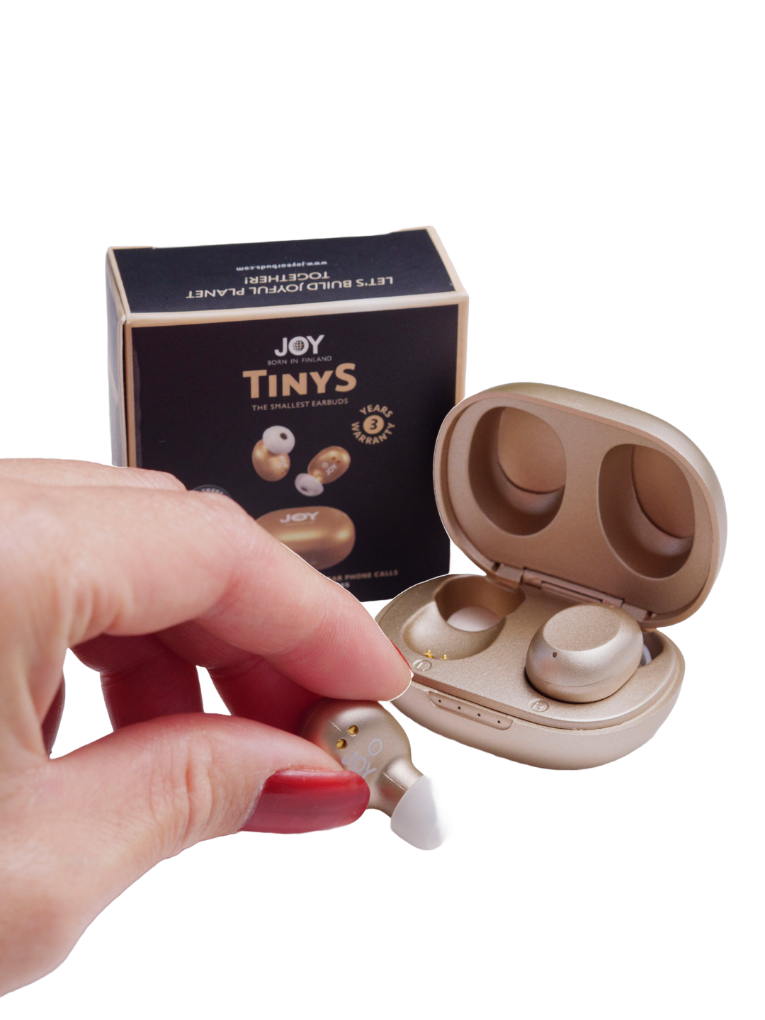 TinyS® Golden Limited Edition + Juomapullo puhelintelineellä