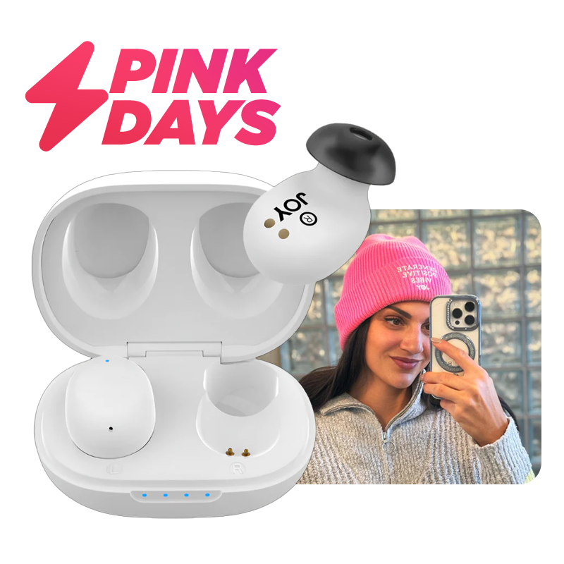 TinyS® White + Pink Beanie
