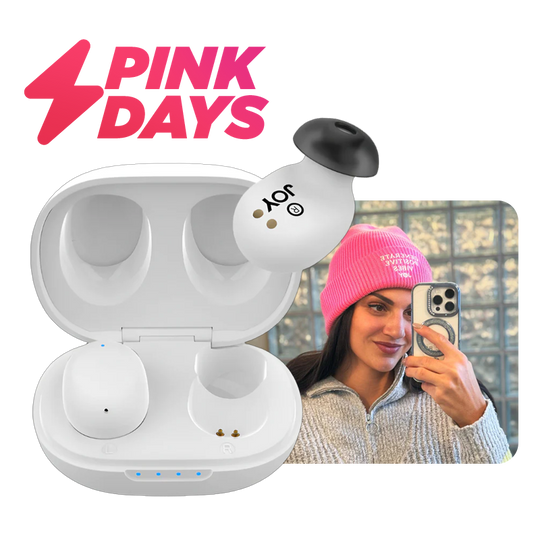 TinyS® White + Pink Beanie