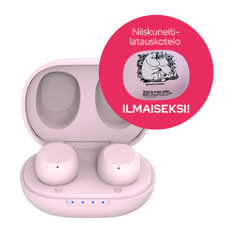 Pinkki TinyS -  Moomin latauskotelo kaupanpäälle
